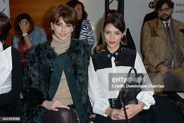 Frederic Bel and Vanessa Guide attend the Stephane Rolland show as part of Paris Fashion Week Haute-Couture Spring/Summer 2015 on January 27, 2015 in...