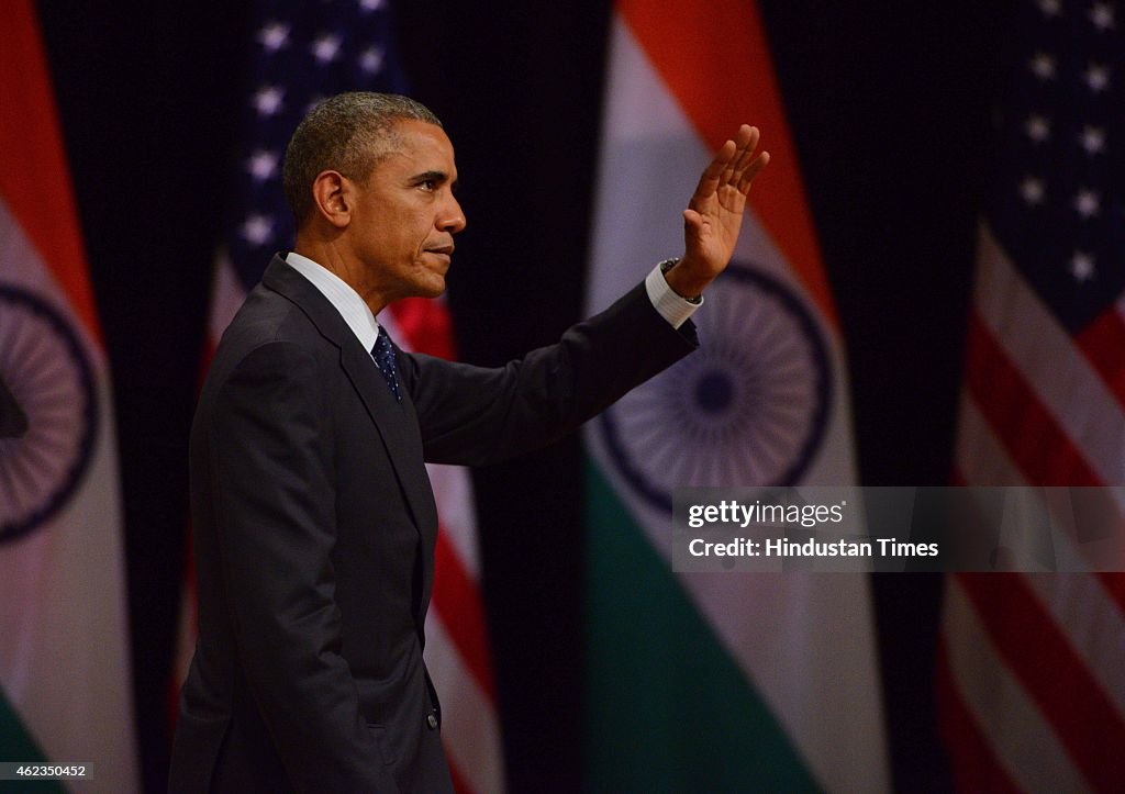 U.S. President Barack Obama Addresses At Siri Fort Auditorium