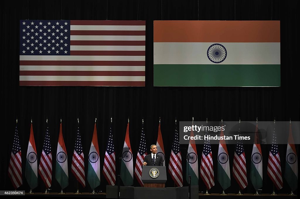 U.S. President Barack Obama Addresses At Siri Fort Auditorium