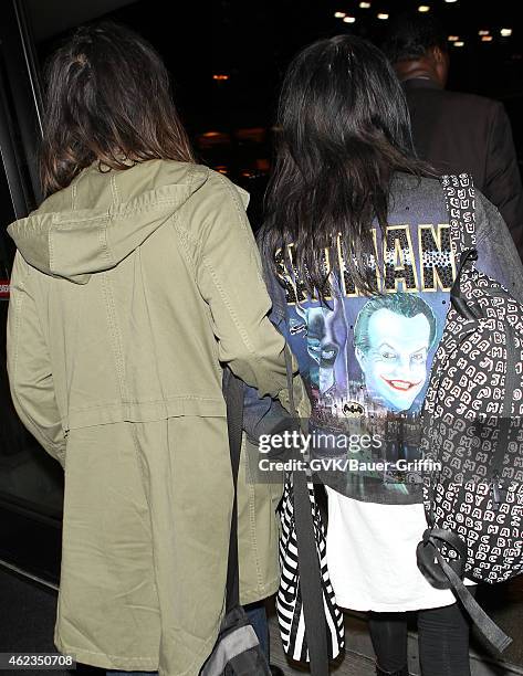 Frances Cobain and Isaiah Silva seen at LAX on January 26, 2015 in Los Angeles, California.