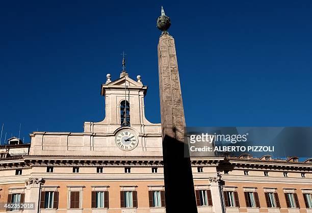 Picture shows the Montecitorio palace, the Italian Parliament where the election of the new president will be held in few days, on January 27, 2015...