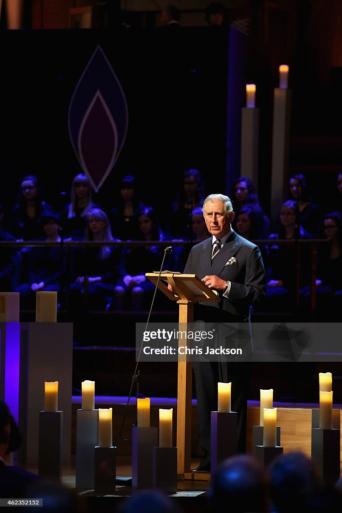 The Prince Of Wales & Duchess Of Cornwall Attend Holocaust Memorial Day Ceremony