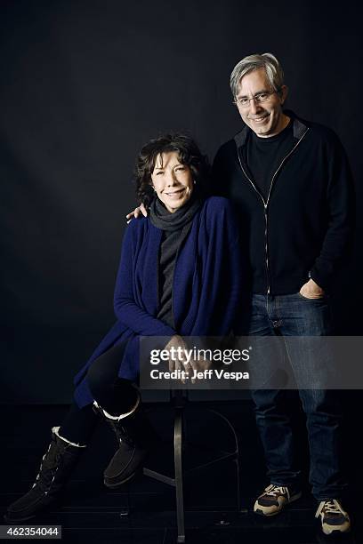 Actress Lily Tomlin and director/writer Paul Weitz of "Grandma" pose for a portrait at the Village at the Lift Presented by McDonald's McCafe during...