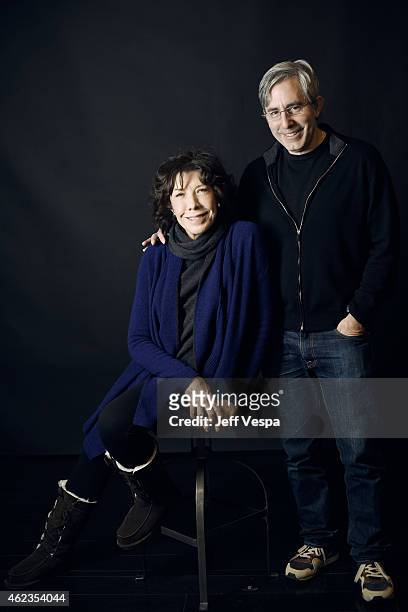 Actress Lily Tomlin and director/writer Paul Weitz of "Grandma" pose for a portrait at the Village at the Lift Presented by McDonald's McCafe during...