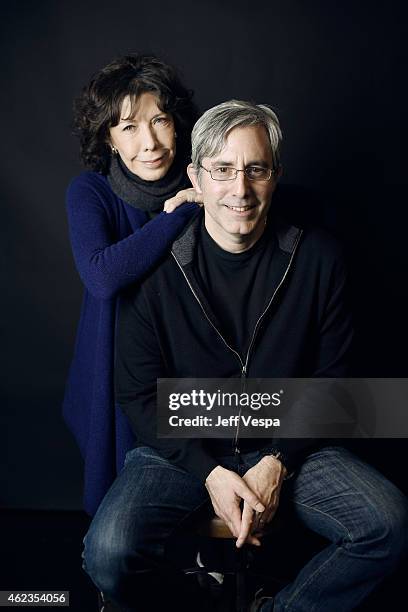 Actress Lily Tomlin and director/writer Paul Weitz of "Grandma" pose for a portrait at the Village at the Lift Presented by McDonald's McCafe during...