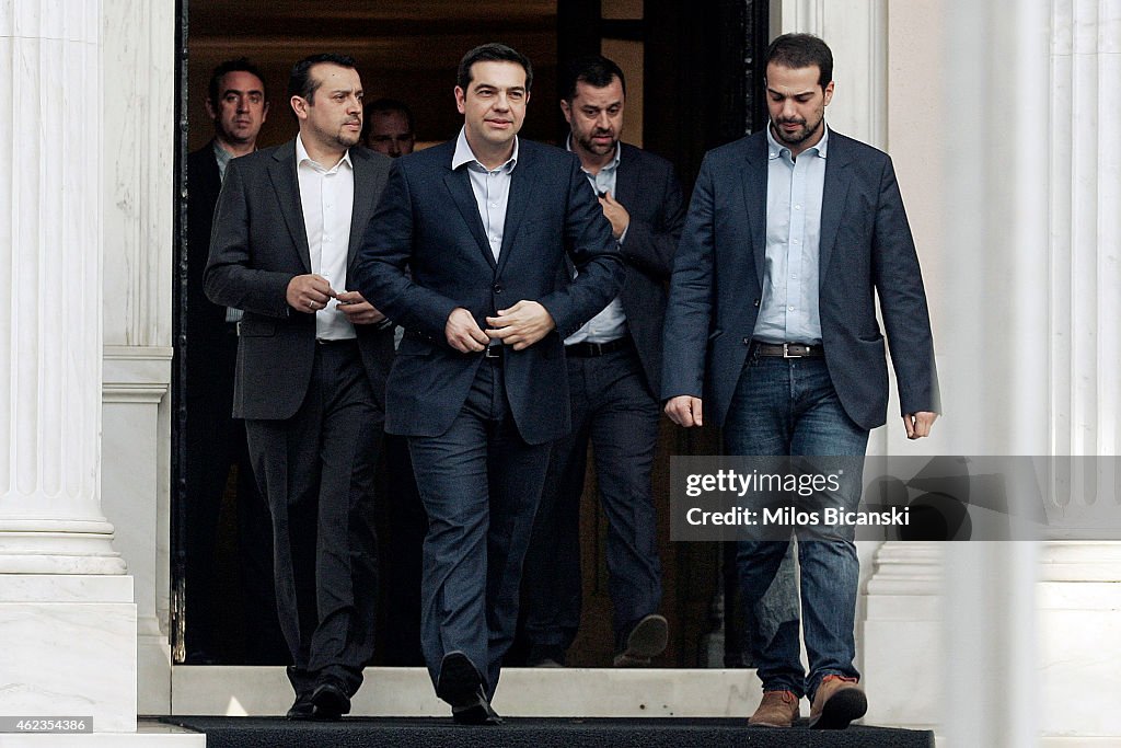 Greek Prime Minister Alexis Tsipras' Attends His New Cabinet's Swearing In Ceremony