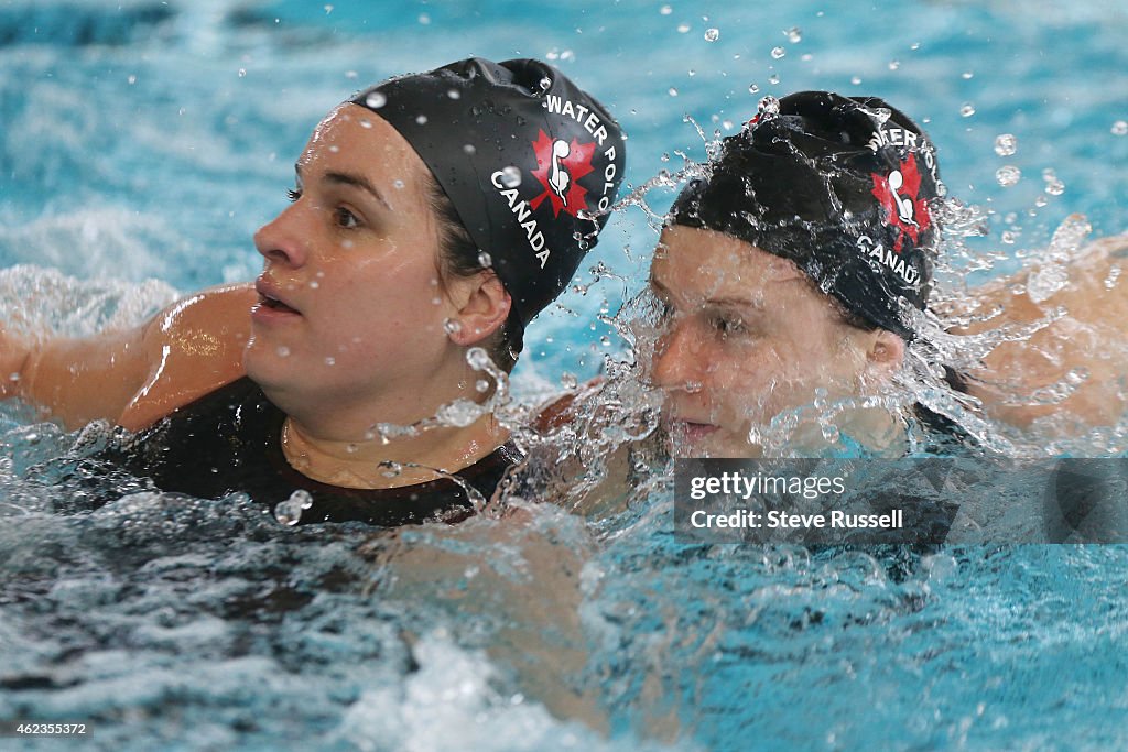 Canada's women's and men's water polo teams train for the upcoming 2015 UANA Cup, a world championship qualification tournament