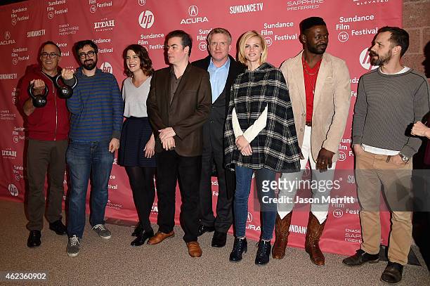 John Cooper, Andrew Bujalski, Cobie Smulders, Kevin Corrigan, Anthony Michael Hall, Brooklyn Decker, Tishuan Scott and Giovanni Ribisi attend the...