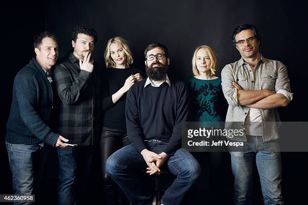 Actors Sam Rockwell, Danny McBride, Leslie Bibb, writer/director Jared Hess, actors Amy Ryan and Jemaine Clement of "Don Verdean" pose for a portrait...