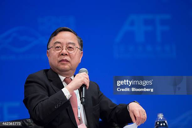 Ronnie Chan, chairman of Hang Lung Properties Ltd., attends the Asian Financial Forum in Hong Kong, China, on Monday, Jan. 13, 2014. The Asian...