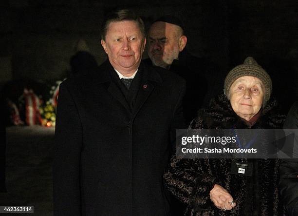 Russian Presidential Chief of Staff Sergei Ivanov arrives at the Auschwitz Memorial Museum January 27, 2015 in Oswiecim, Poland. Ivanov is in Poland...