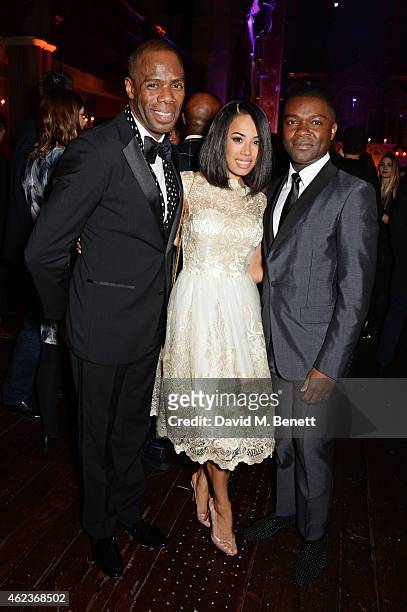 Colman Domingo, Jade Ewen and David Oyelowo attend the European Premiere of "Selma" at One Mayfair on January 27, 2015 in London, England.