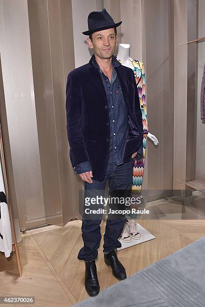 Daniel De La Falaise attends the Missoni opening store at 219 Rue Saint Honore during the Paris Fashion Week Haute Couture Spring/Summer 2015 on...