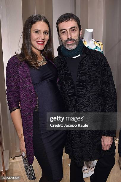 Margherita Missoni and Giambattista Valli attend the Missoni opening store at 219 Rue Saint Honore during the Paris Fashion Week Haute Couture...