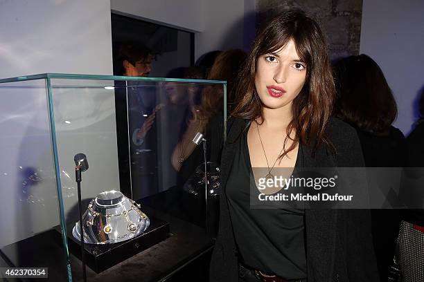 Jeanne Damas attends the Launch Elie Top "Haute Joaillerie Fantaisie" Collection on January 27, 2015 in Paris, France.