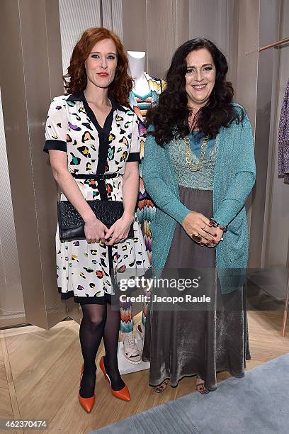 Audrey Fleurot and Angela Missoni attend the Missoni opening store at 219 Rue Saint Honore during the Paris Fashion Week Haute Couture Spring/Summer...