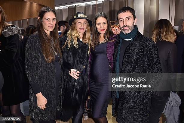 Tatiana Santo Domingo, Margherita Missoni and Giambattista Valli attend the Missoni opening store at 219 Rue Saint Honore during the Paris Fashion...