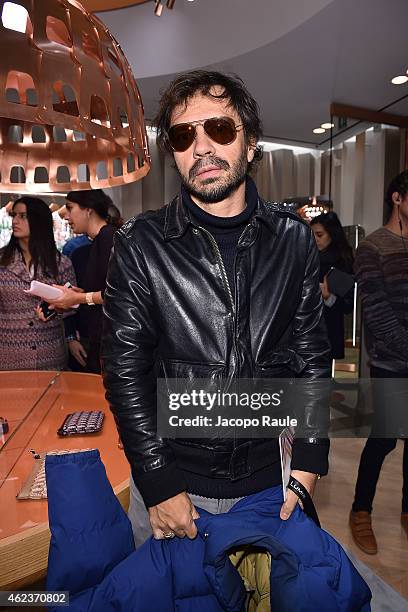 Olivier Zahm attends the Missoni opening store at 219 Rue Saint Honore during the Paris Fashion Week Haute Couture Spring/Summer 2015 on January 27,...