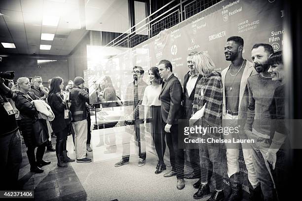 Andrew Bujalski, Cobie Smulders, Kevin Corrigan, Anthony Michael Hall, Brooklyn Decker, Tishuan Scott, Giovanni Ribisi and Constance Zimmer arrive at...
