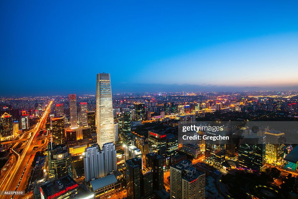Dusk Beijing CBD