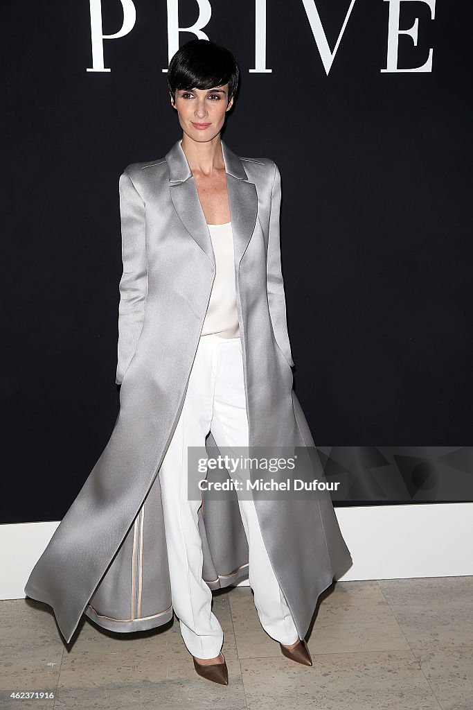 Giorgio Armani Prive : Front Row - Paris Fashion Week - Haute Couture S/S 2015