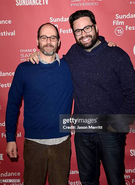 Marc Basch and Brett Haley attend the "I'll See You In My Dreams" premiere during the 2015 Sundance Film Festival on January 27, 2015 in Park City,...