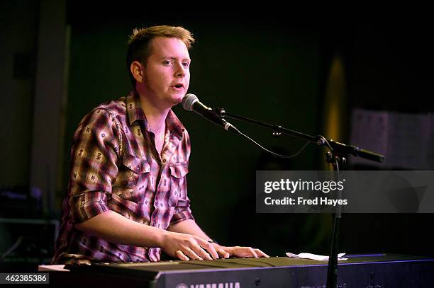 Musician John Fullbright performs onstage at the Sundance ASCAP Music Cafe during the 2015 Sundance Film Festival on January 27, 2015 in Park City,...