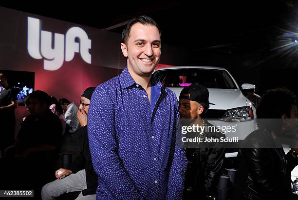 Lyft Co-founder, John Zimmer attends the Lyft driver rally at Siren Studios on January 27, 2015 in Hollywood, California.