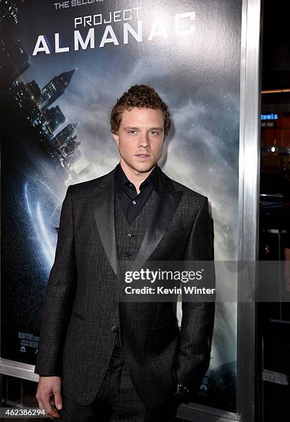 Actor Jonny Weston attends the premiere of Paramount Pictures' "Project Almanac" at TCL Chinese Theatre on January 27, 2015 in Hollywood, California.