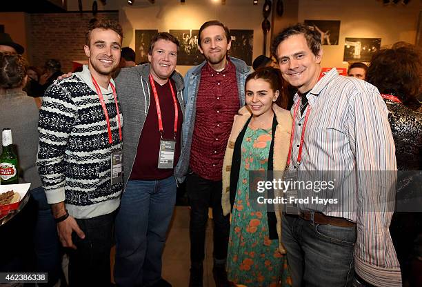 Jackson Greenberg, Jeff Jernigam, Andrew Dost, Mae Whitman, and Michael Todd attend ASCAP Composer Cocktail Party during the 2015 Sundance Film...