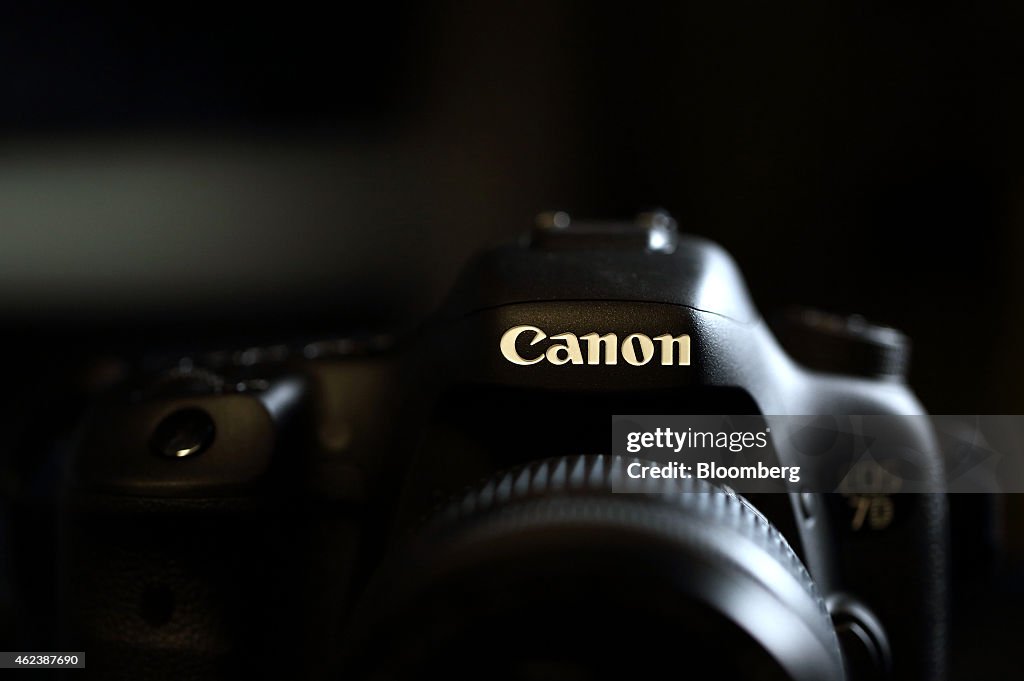 General Images Of Canon Inc. Cameras As The Company Announces Fourth-Quarter Earnings