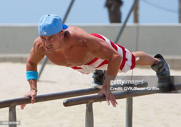 Joey Lawrence is seen working out at the Venice Beach on August 01, 2012 in Los Angeles, California.