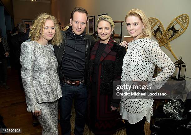 Penelope Mitchell, Patrick Wilson, Dianna Agron, and Alexandra Breckenridge attend the "Zipper" cast party at GREY GOOSE Blue Door during Sundance on...