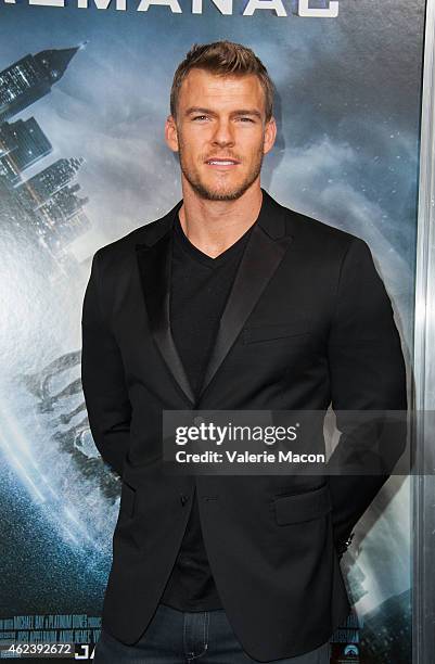 Actor Alan Ritchson arrives at the Premiere Of Paramount Pictures' "Project Almanac" at TCL Chinese Theatre on January 27, 2015 in Hollywood,...