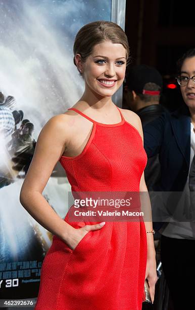Actress Katie Garfield arrives at the Premiere Of Paramount Pictures' "Project Almanac" at TCL Chinese Theatre on January 27, 2015 in Hollywood,...