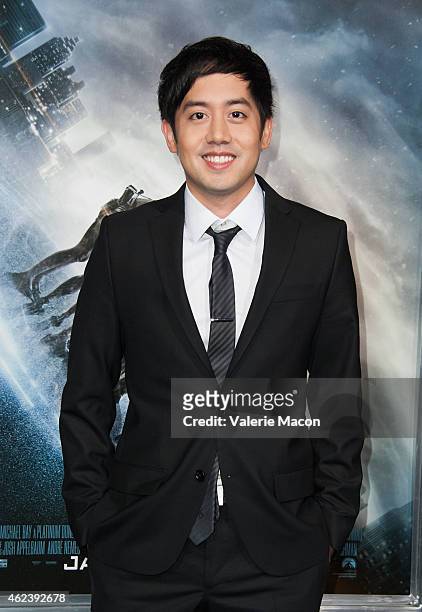 Actor Allen Evangelista arrives at the Premiere Of Paramount Pictures' "Project Almanac" at TCL Chinese Theatre on January 27, 2015 in Hollywood,...