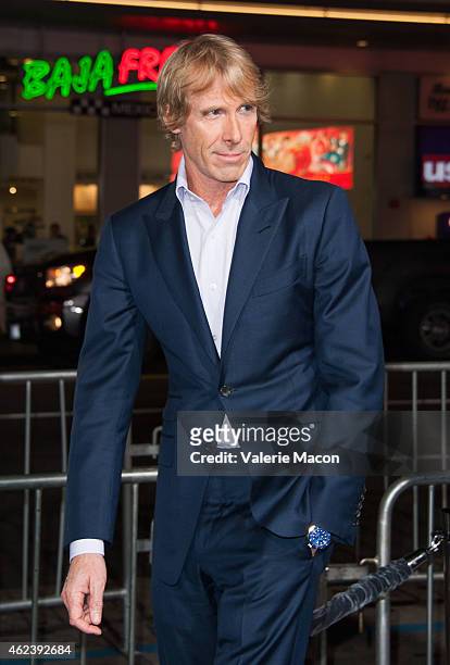 Producer Michael Bay arrives at the Premiere Of Paramount Pictures' "Project Almanac" at TCL Chinese Theatre on January 27, 2015 in Hollywood,...