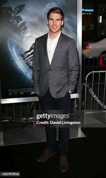 Actor Pete Ploszek attends the premiere of Paramount Pictures' "Project Almanac" at the TCL Chinese Theatre on January 27, 2015 in Hollywood,...