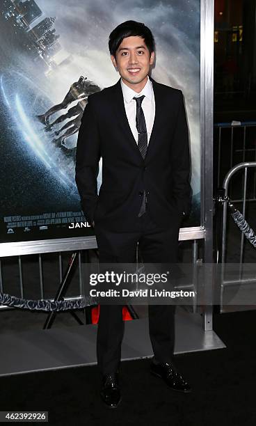 Actor Allen Evangelista attends the premiere of Paramount Pictures' "Project Almanac" at the TCL Chinese Theatre on January 27, 2015 in Hollywood,...