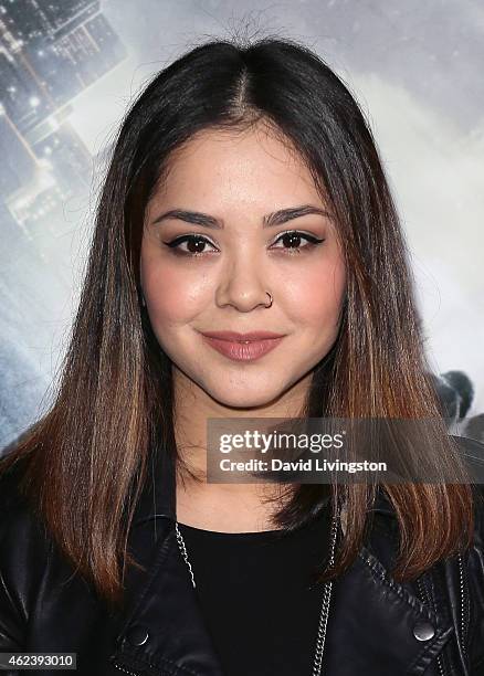 Singer/songwriter/YouTube personality Alyssa Bernal attends the premiere of Paramount Pictures' "Project Almanac" at the TCL Chinese Theatre on...