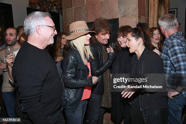 Richie Sambora , Doreen Ringer Ross and guests attend the BMI Zoom Dinner at Main And Sky Rooftop Lounge during the 2015 Sundance Film Festival on...