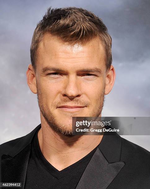 Actor Alan Ritchson arrives at the Los Angeles premiere of "Project Almanac" at TCL Chinese Theatre on January 27, 2015 in Hollywood, California.