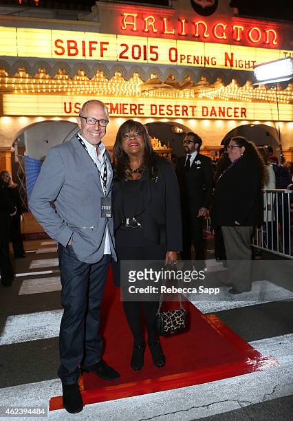 Director Peter Chelsom, and Chaz Ebert, attend the 30th Santa Barbara International Film Festival, Opening Night presentation of "Desert Dancer" on...