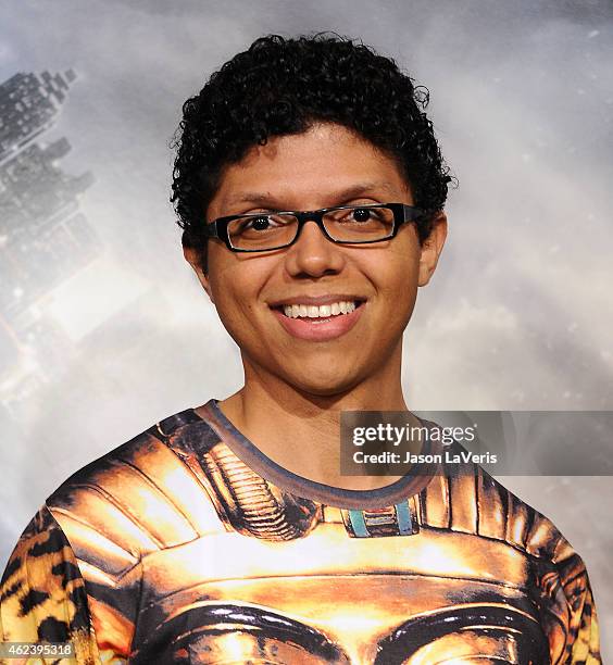 Singer Tay Zonday attends the premiere of "Project Almanac" at TCL Chinese Theatre on January 27, 2015 in Hollywood, California.