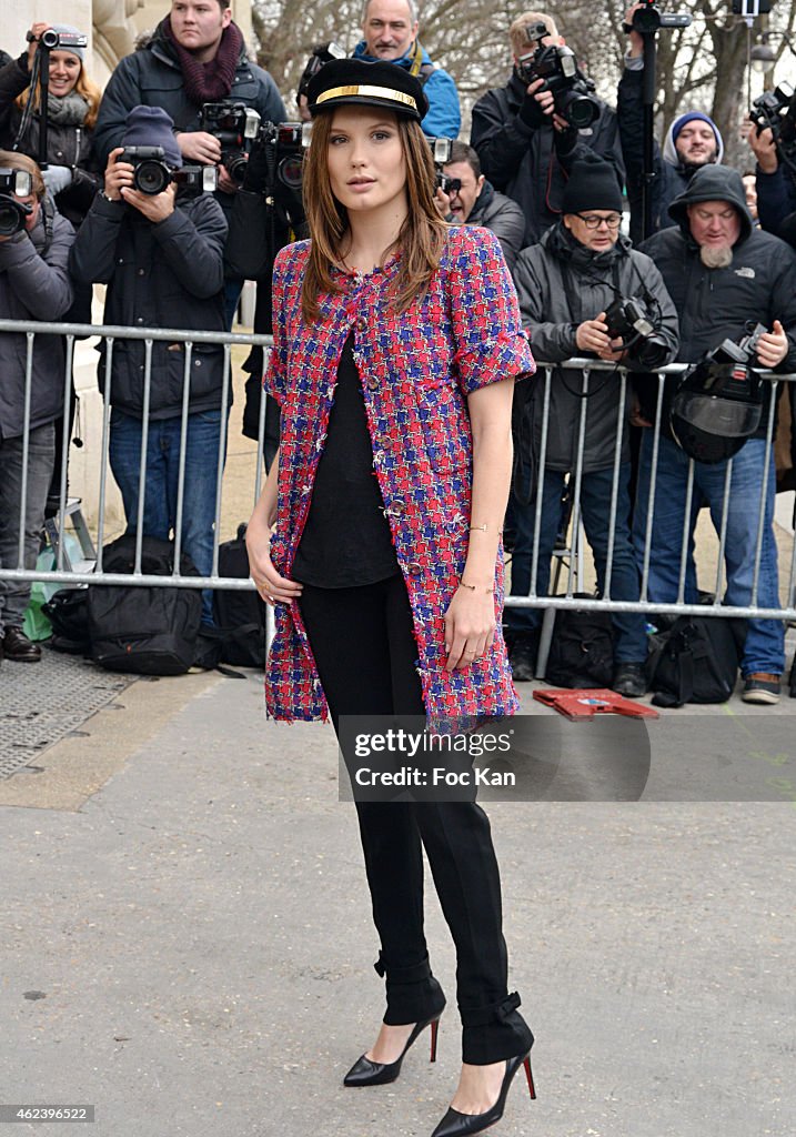 Chanel  : Outside Arrivals - Paris Fashion Week - Haute Couture S/S 2015