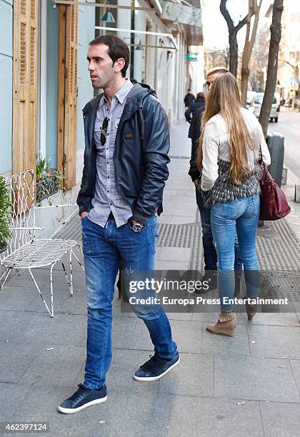 Atletico de Madrid football player Diego Godin is seen on January 27, 2015 in Madrid, Spain.