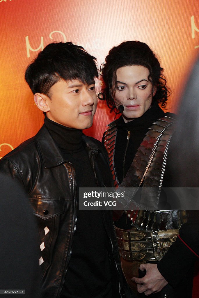 Jason Zhang Jie Attends Beijing Unveiling Ceremony Of Michael Jackson Wax Figures