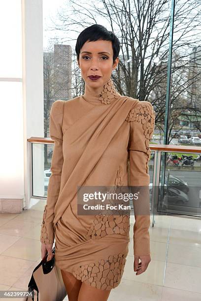 Sonia Rolland attends the Stephane Rolland Show as part of Paris Fashion Week Haute Couture Spring/Summer 2015 on January 27, 2015 in Paris, France.