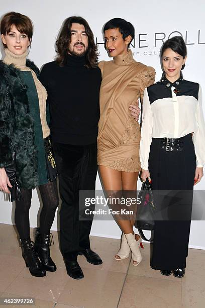 Frederique Bel, Stephane Rolland, Sonia Rolland and Vanessa Guide attend the Stephane Rolland Show as part of Paris Fashion Week Haute Couture...