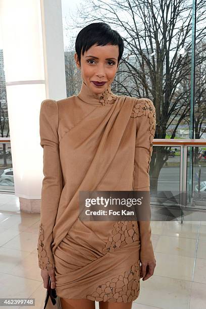 Sonia Rolland attends the Stephane Rolland Show as part of Paris Fashion Week Haute Couture Spring/Summer 2015 on January 27, 2015 in Paris, France.